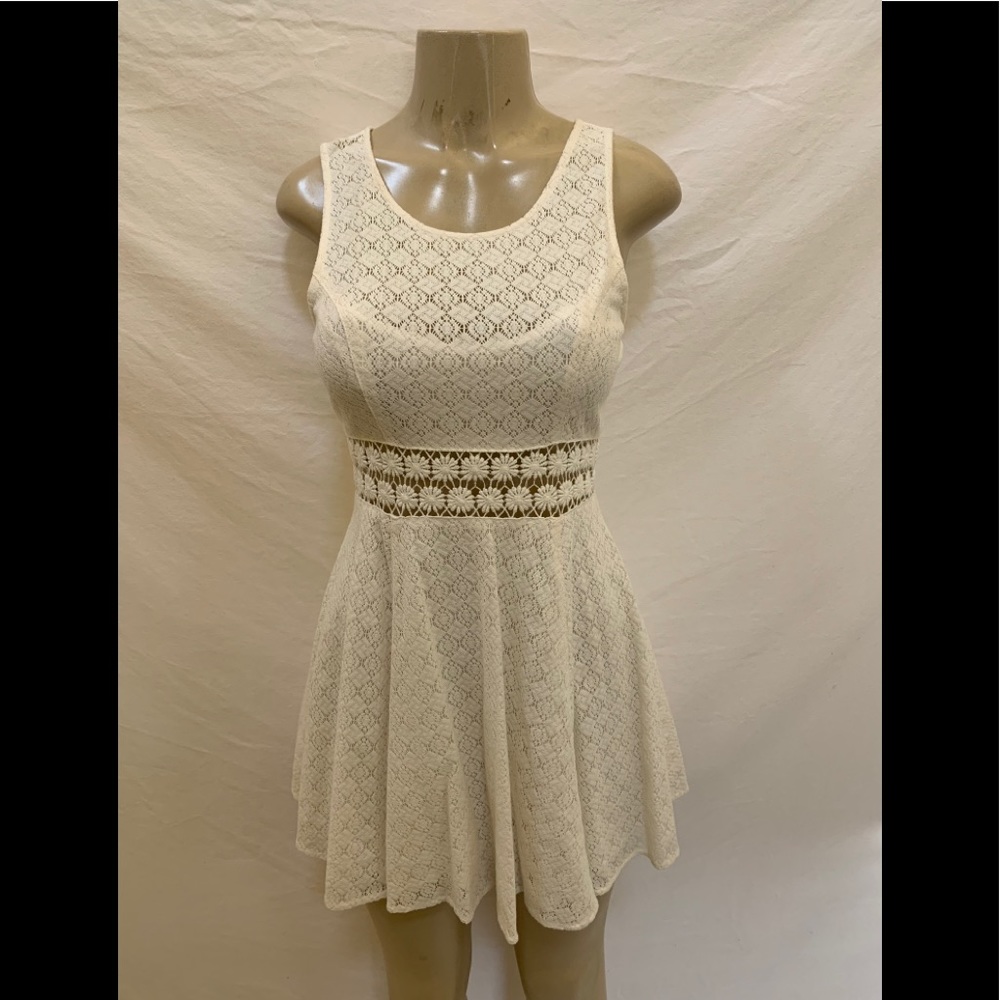 Free People Size 4 Ivory Sleeveless Skater Dress - Picture 2 of 11